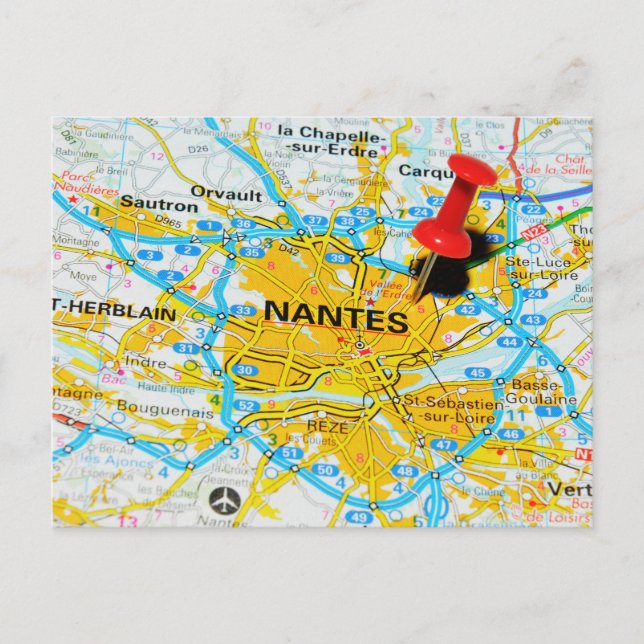 Nantes, France Postcard (Front)