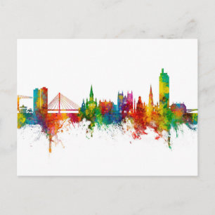 Nantes France Skyline Postcard