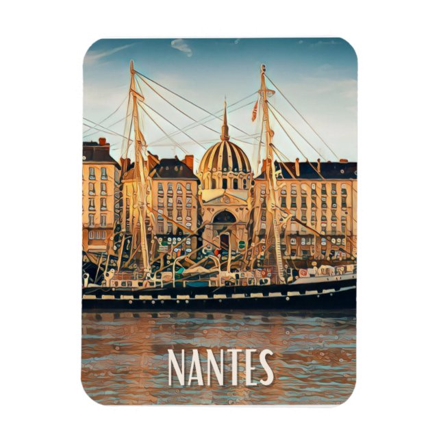 Nantes Photo Vintage  Magnet (Vertical)