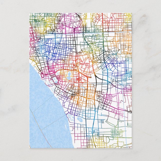 Nantong China City Map Postcard (Front)