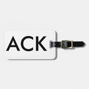 Nantucket Airport Code Luggage Tag - ACK