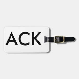 Nantucket Airport Code Luggage Tag - ACK