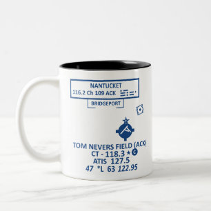 Nantucket Airport (KACK) Two-Tone Coffee Mug