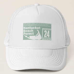Nantucket Beach Permit 2024 Green Trucker Hat