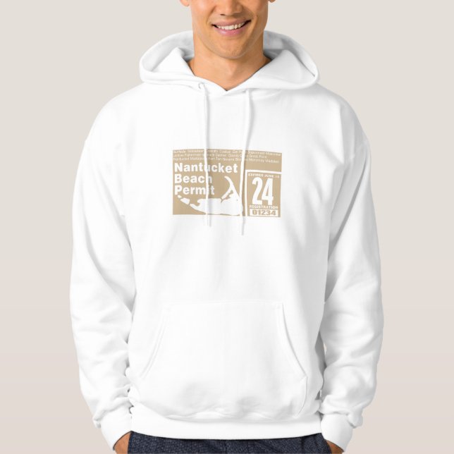 Nantucket Beach Permit 2024  Hoodie (Front)