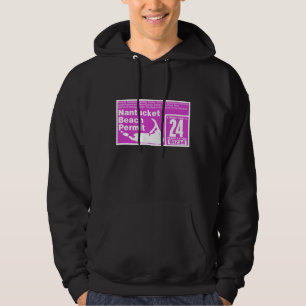 Nantucket Beach Permit 2024 Pink Hoodie