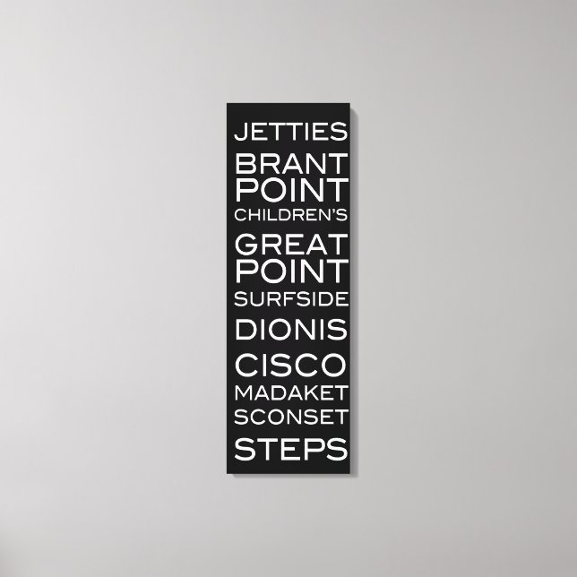 Nantucket Beaches Black & White Wall Decor (Front)