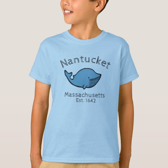Nantucket Blue Whale T-Shirt (Front)