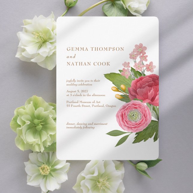 Nantucket Bouquet Wedding Invitation (Creator Uploaded)
