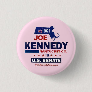 Nantucket County for Joe Kennedy 2020 3 Cm Round Badge