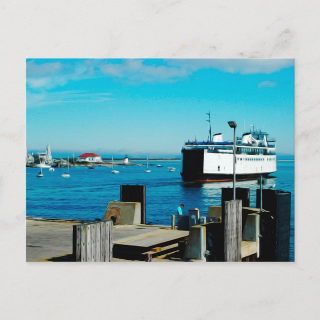 Nantucket Ferry Postcard (Front)
