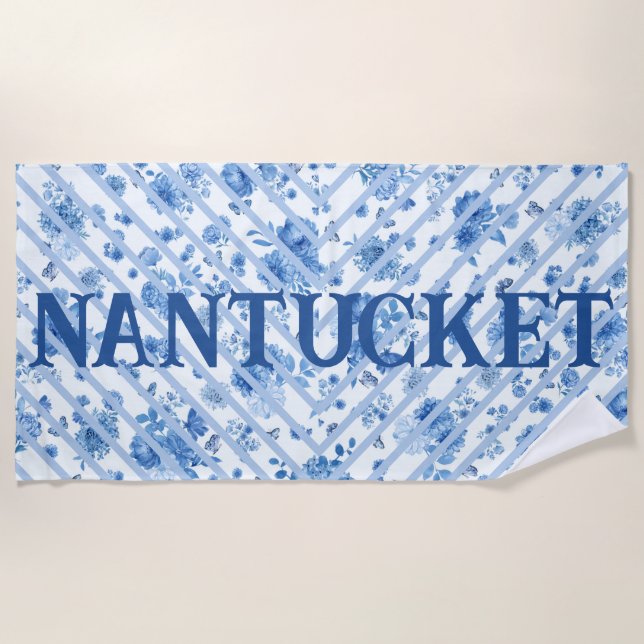 Nantucket Floral Beach Towel  (Front)