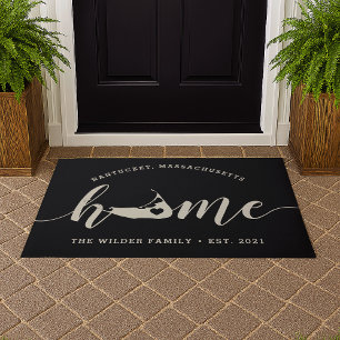 Nantucket Home Town Personalised Doormat