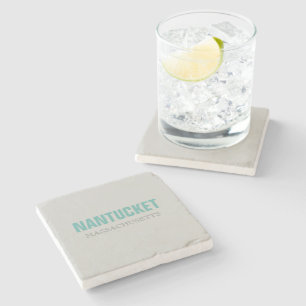 Nantucket Island Beach Style Stone Coaster