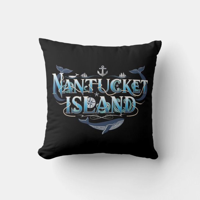 Nantucket Island Massachusetts Cushion (Front)