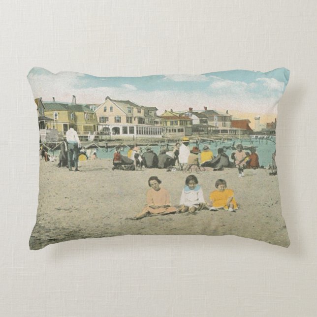 Nantucket Jetties Beach Decorative Cushion (Front)