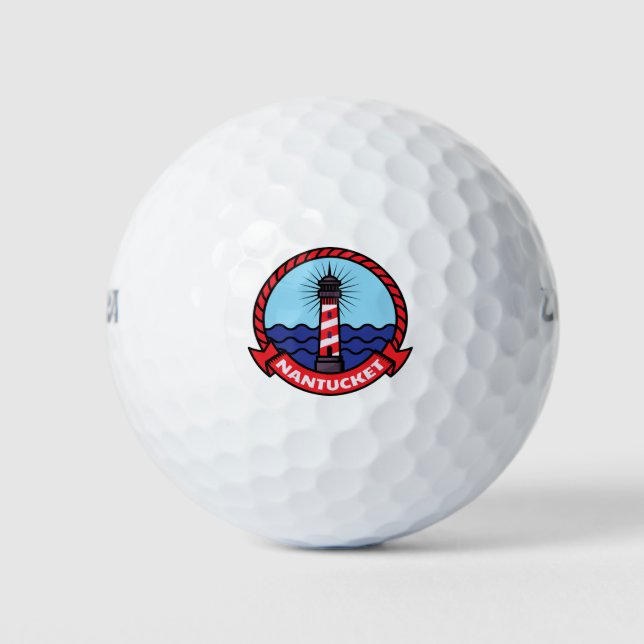 Nantucket Maine Lighthouse Golf Balls (Front)