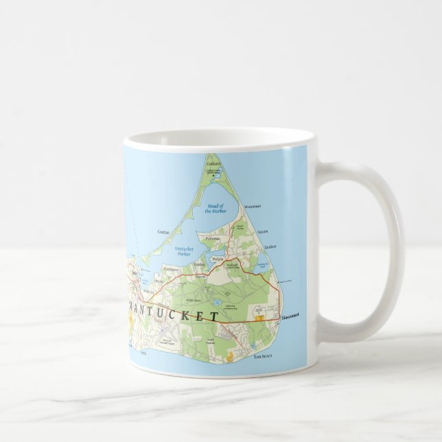 Nantucket Map Coffee Mug (Right)