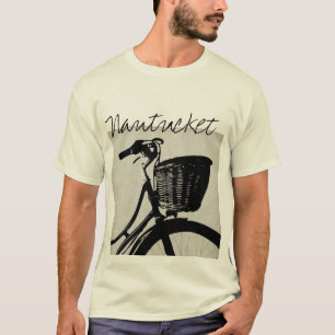 Nantucket Massachusetts Bike and Basket T-Shirt
