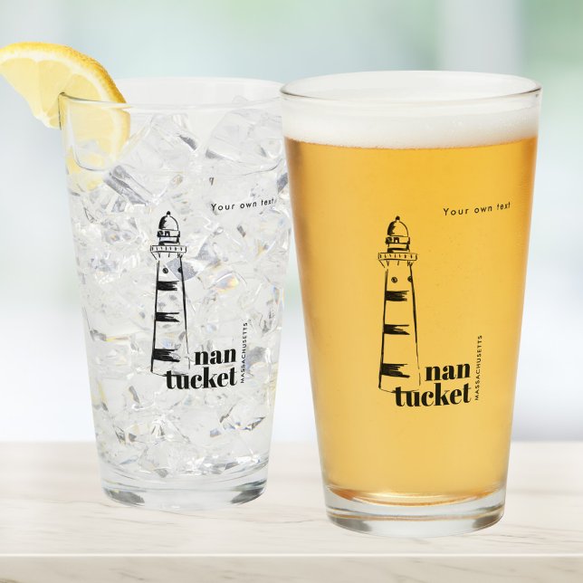 Nantucket Massachusetts lighthouse beer Glass (Creator Uploaded)