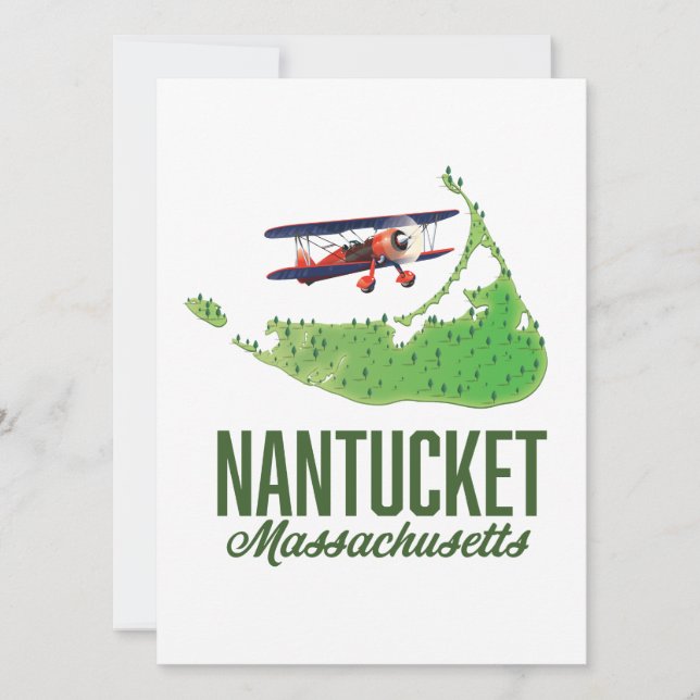 Nantucket Massachusetts Map (Front)