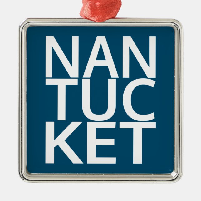 Nantucket Metal Tree Decoration (Front)