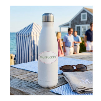 Nantucket Oval Pink & Green | Preppy Coastal Style
