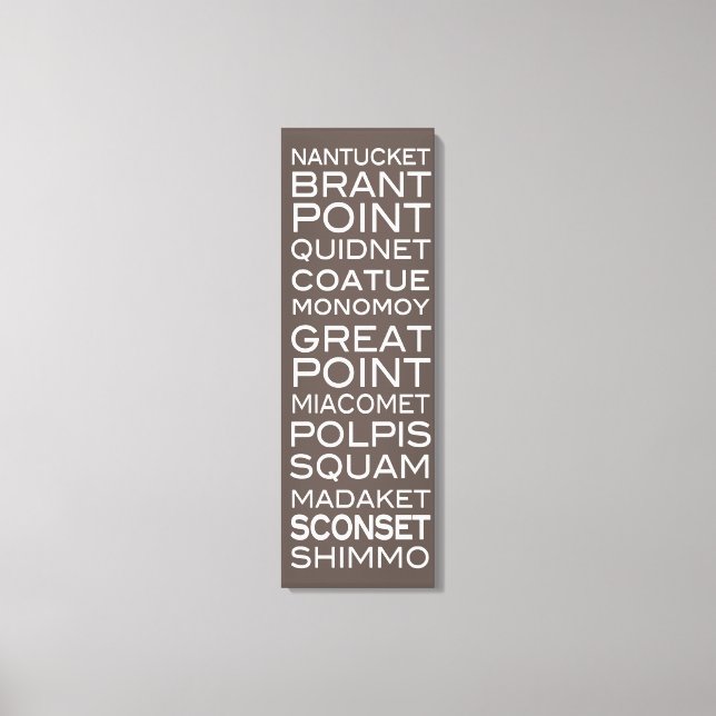 Nantucket Places Slate Brown & White Wall Decor (Front)