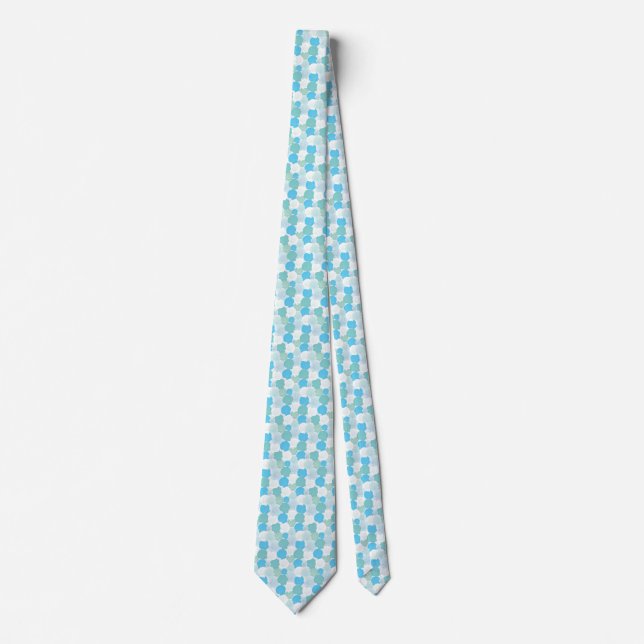 Nantucket Scallop Shell tie - beach glass colours (Front)