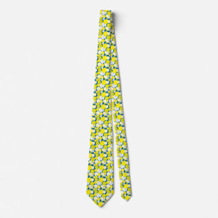 Nantucket Scallop Shell tie - blue & yellow