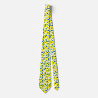 Nantucket Scallop Shell tie - blue & yellow