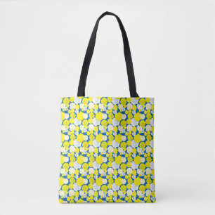 Nantucket Scallop Shell Tote - blue/yellow Bag