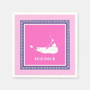 Nantucket (Sconset) Pink Cocktail Napkins