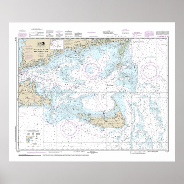 Nantucket Sound and Approaches Nautical Chart 1323 (Front)