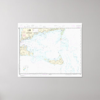 Nantucket Sound and Approaches Nautical Chart 1323 Canvas Print