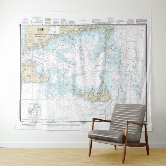 Nantucket Sound and Approaches Nautical Chart 1323 Tapestry (In Situ (Horizontal))