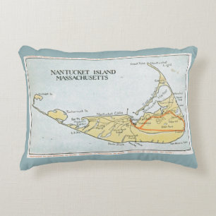Nantucket Vintage Map Pillow 3