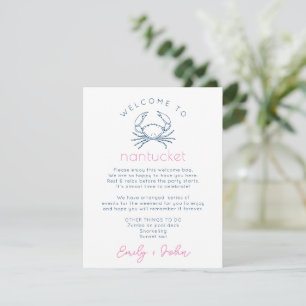 Nantucket Wedding Welcome Bag Itinerary Card
