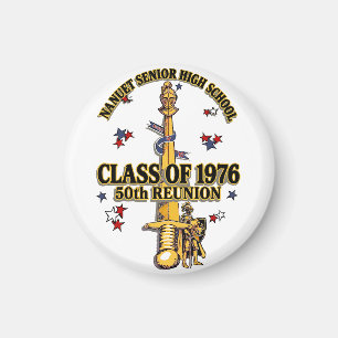 Nanuet Senior HS Knights Reunion Black Gold  Magnet