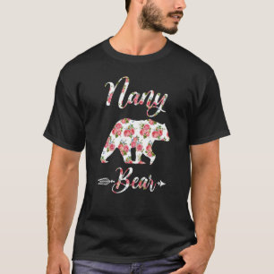 Nany Bear Floral Bear Matching Family Motheru2019s T-Shirt