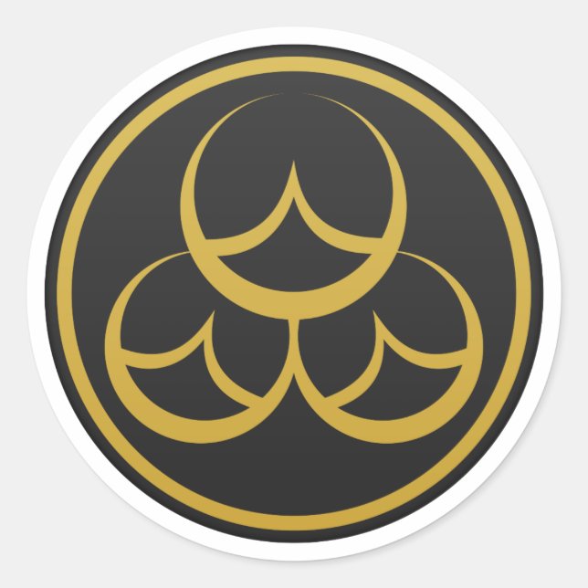 Naoe Clan Kamon Classic Round Sticker (Front)