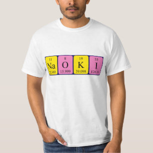 Naoki periodic table name shirt