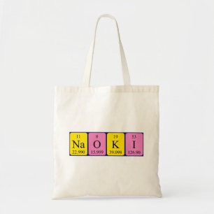 Naoki periodic table name tote bag