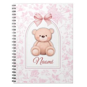 Naomi   Custom Pink Teddy Bear Nursery Design  Notebook