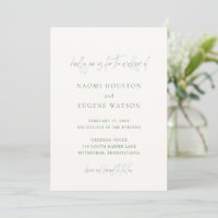 Naomi Moss Green Typography Modern Wedding