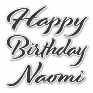 Naomi Name Vorname black Sticker Geburtstag