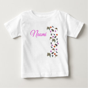 Naomi, Name With Australian Wildlife,   Baby T-Shirt