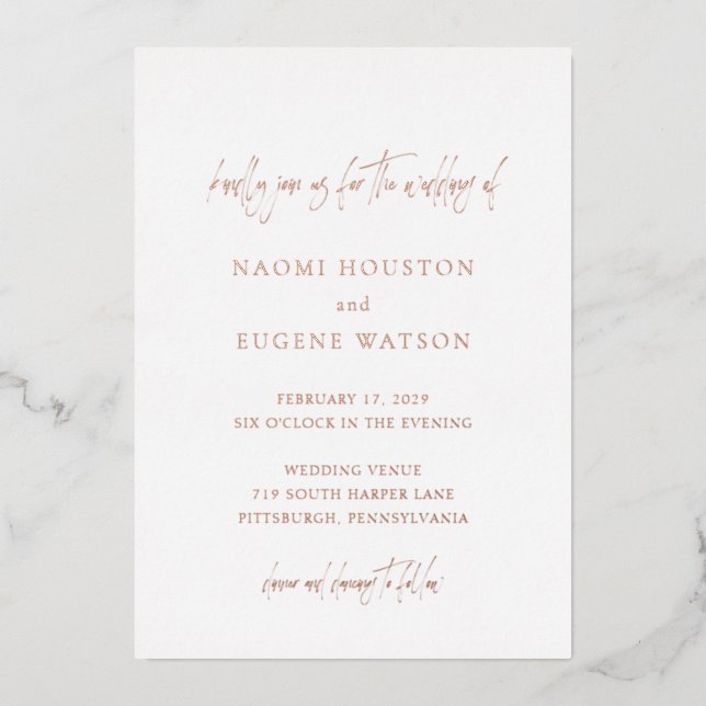 Naomi Typography Modern Wedding (Front)