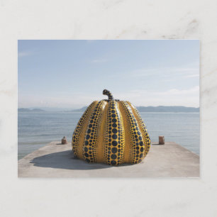 Naoshima Yayoi Kusama's yellow pumpkin Postcard