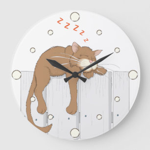 Nap Cat  Wall Clock